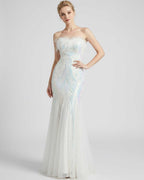 Celestia Maxi Dress by Lauven — polyester-spandex sleeveless off-the-shoulder mermaid maxi dress