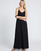 Solenne Maxi Dress by Lauven — soft stretch sleeveless V-neck relaxed A-line maxi dress