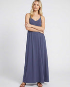 Solenne Maxi Dress by Lauven — soft stretch sleeveless V-neck relaxed A-line maxi dress