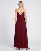 Solenne Maxi Dress by Lauven — soft stretch sleeveless V-neck relaxed A-line maxi dress