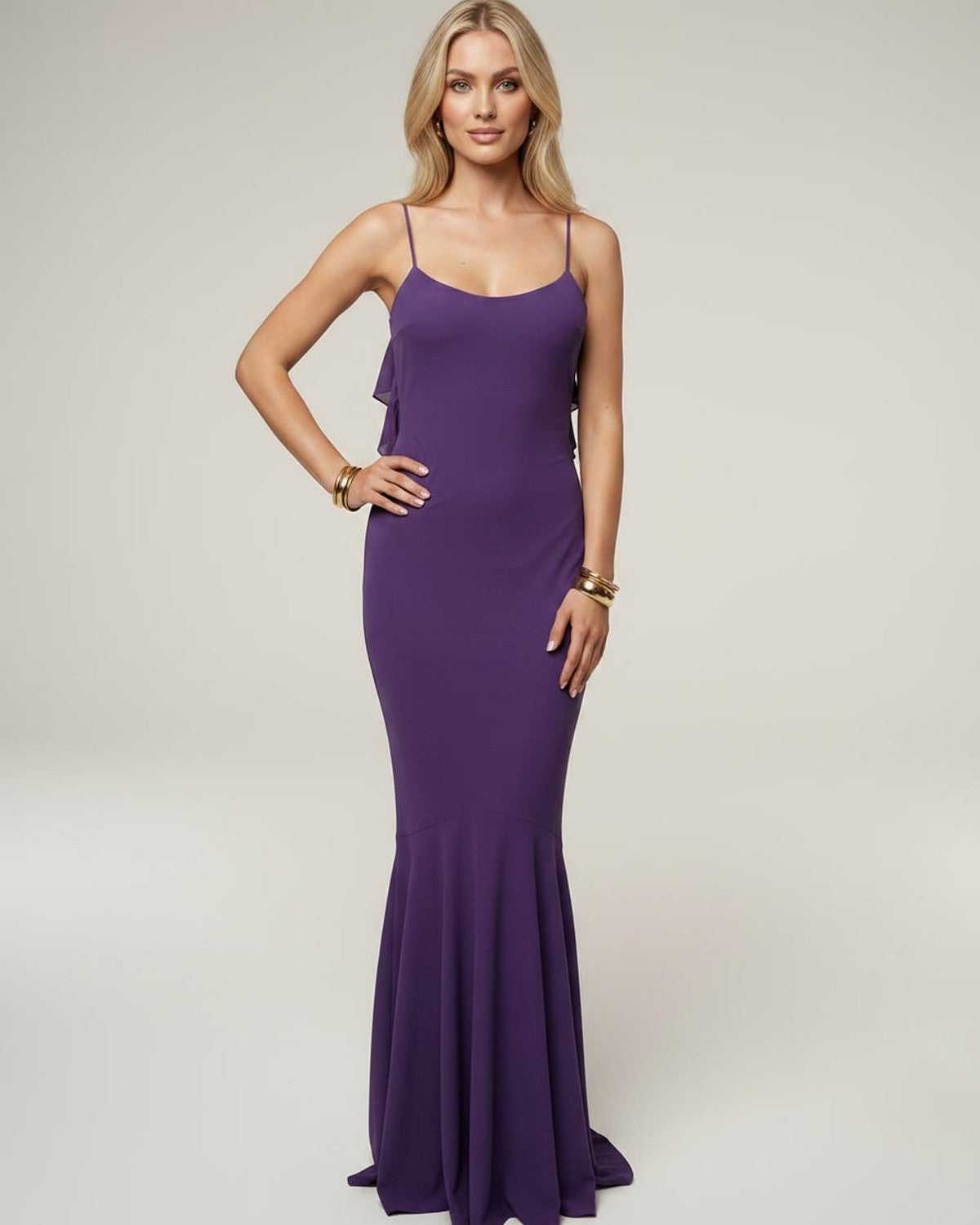 Serenna Maxi Dress by Lauven — polyester spandex sleeveless round neck bodycon maxi dress