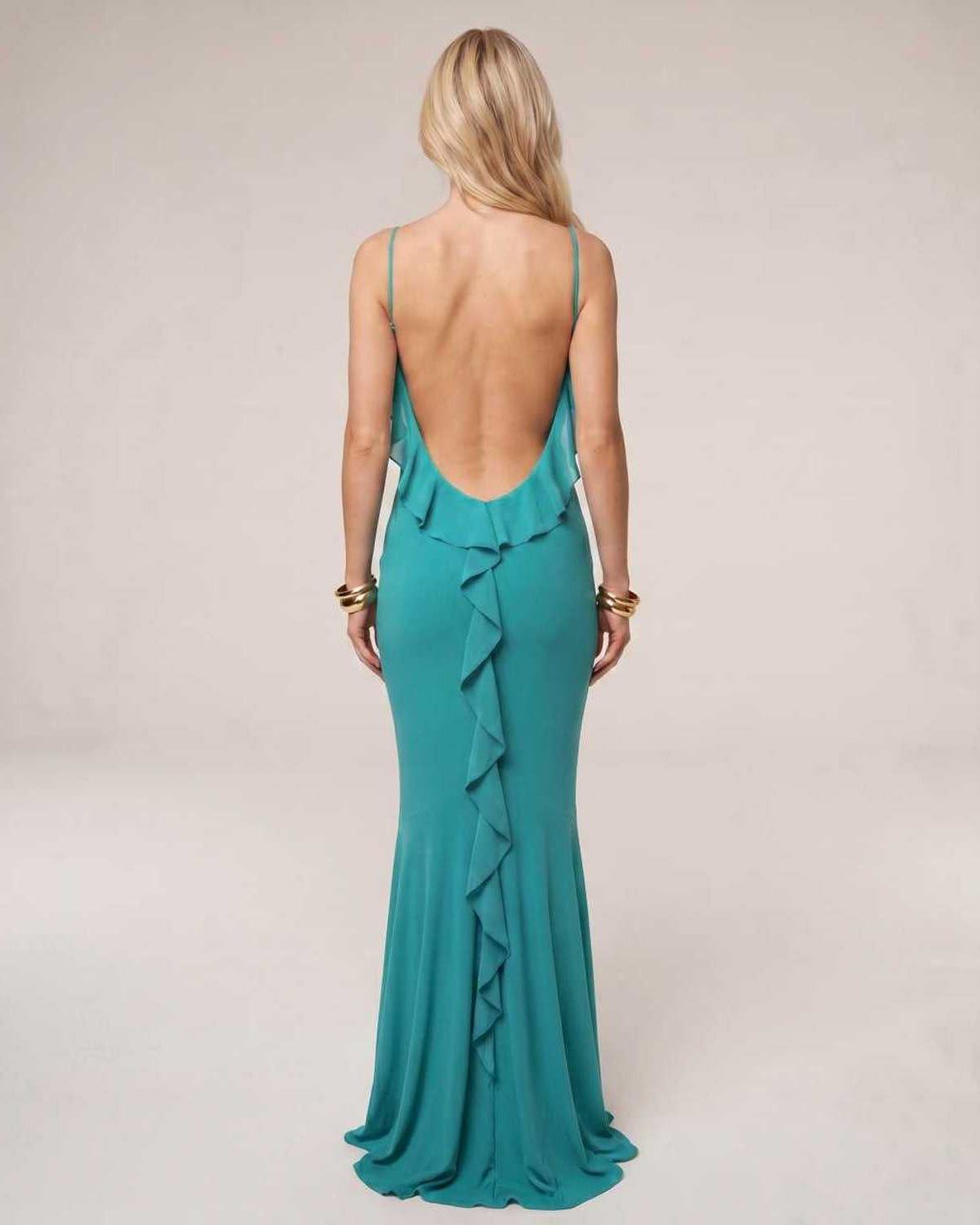 Serenna Maxi Dress by Lauven — polyester spandex sleeveless round neck bodycon maxi dress