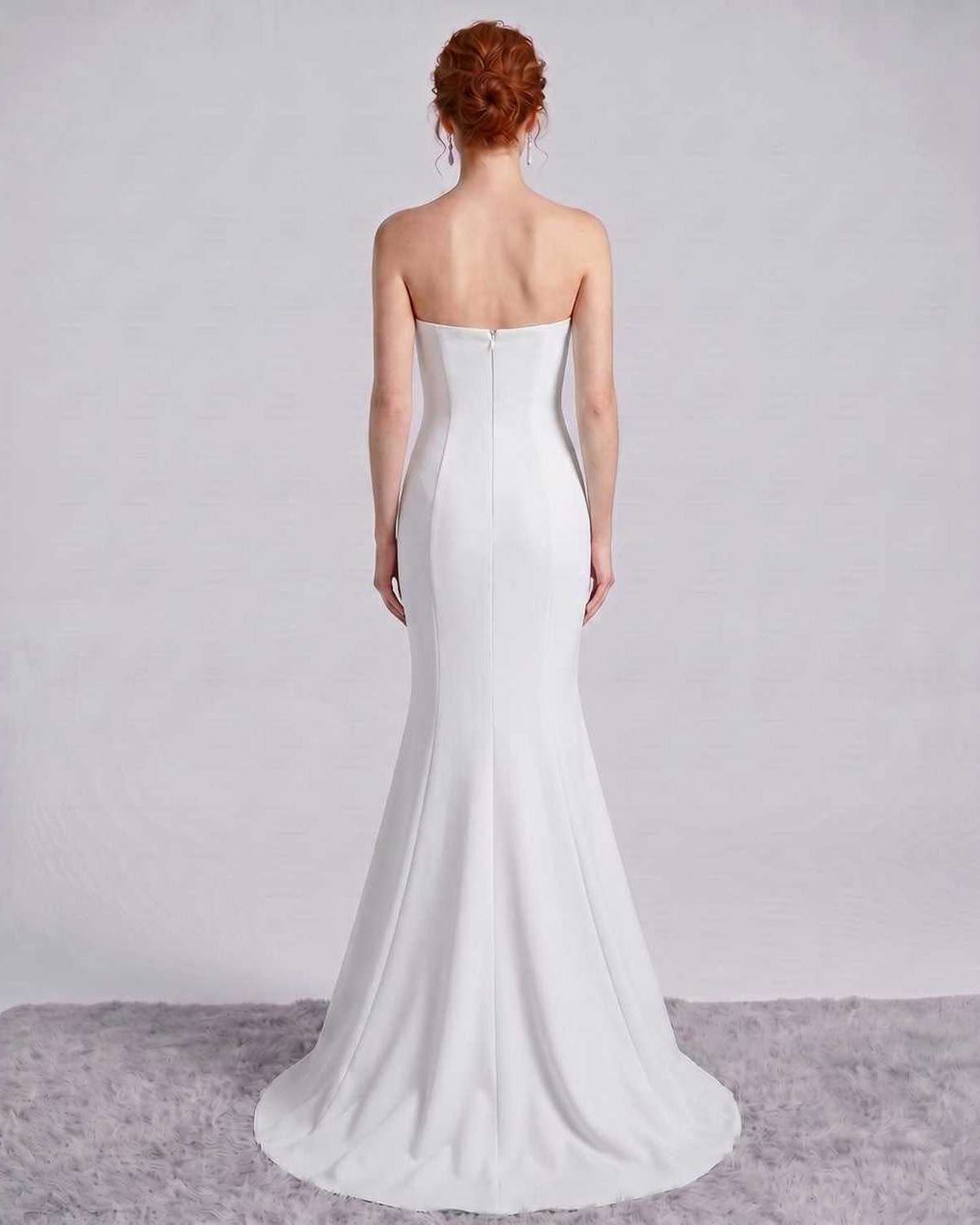 Rosabelle Maxi Dress by Lauven — polyester spandex sleeveless off-the-shoulder mermaid maxi dress