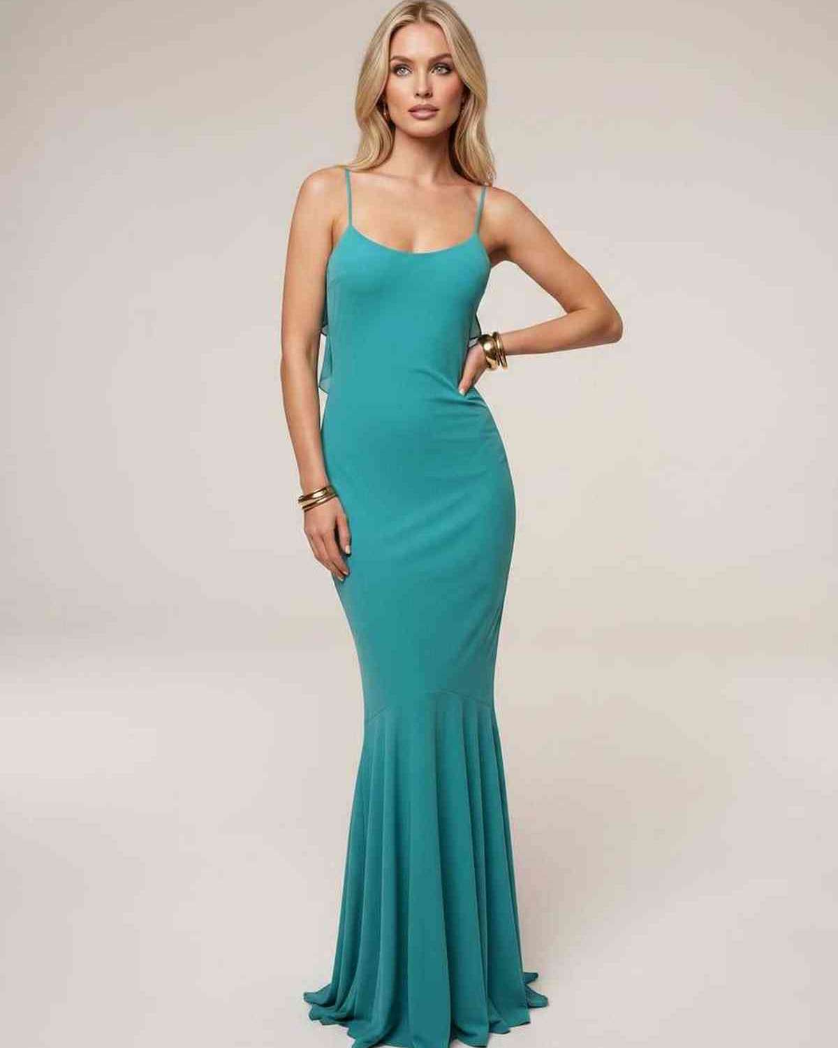 Serenna Maxi Dress by Lauven — polyester spandex sleeveless round neck bodycon maxi dress
