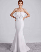 Rosabelle Maxi Dress by Lauven — polyester spandex sleeveless off-the-shoulder mermaid maxi dress