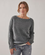 Veloura Sweater by Lauven — women’s relaxed knit sweater with soft brushed texture