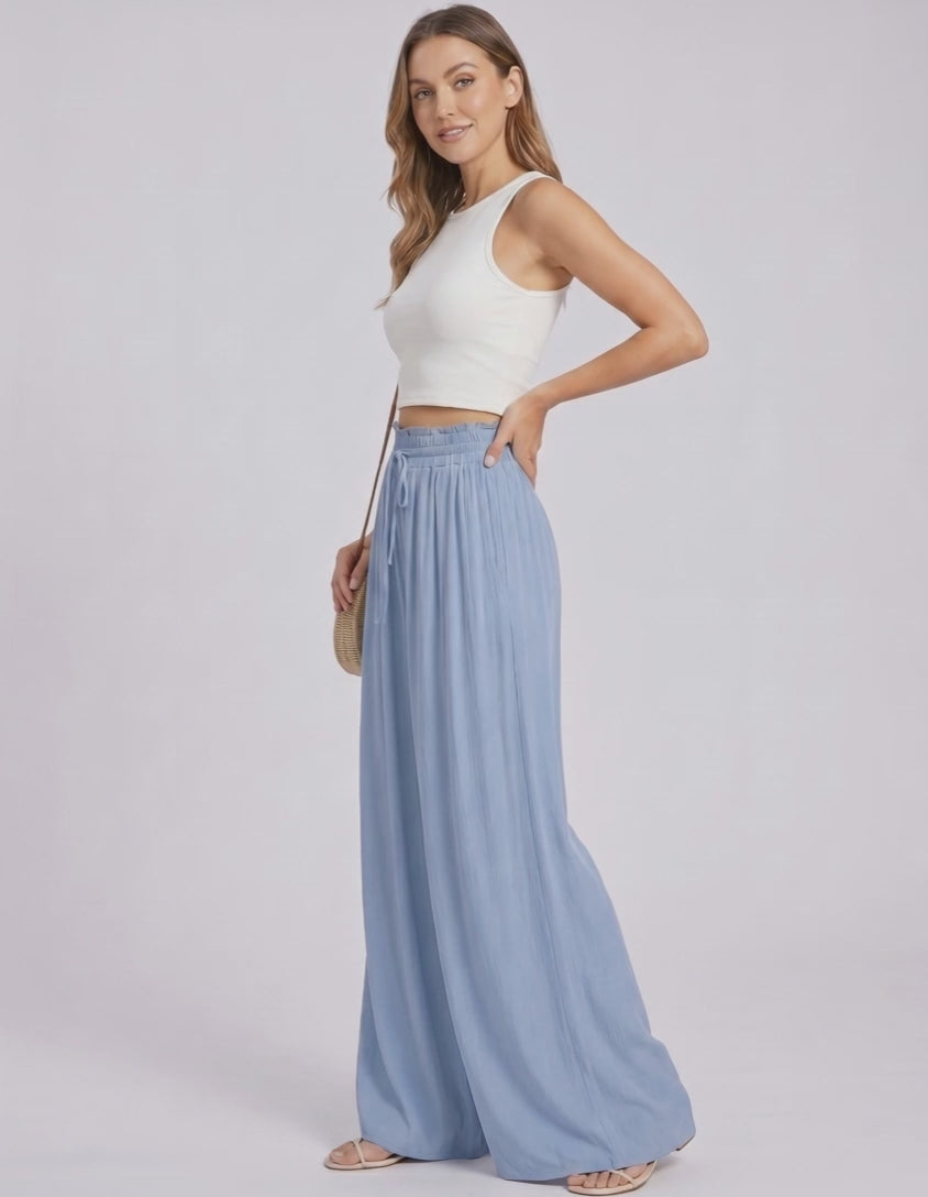 Selene Pants by Lauven — wide leg pants, high waist, casual