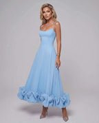 Aurelia Maxi Dress by Lauven — lightweight sleeveless scoop neck fit and flare maxi dress