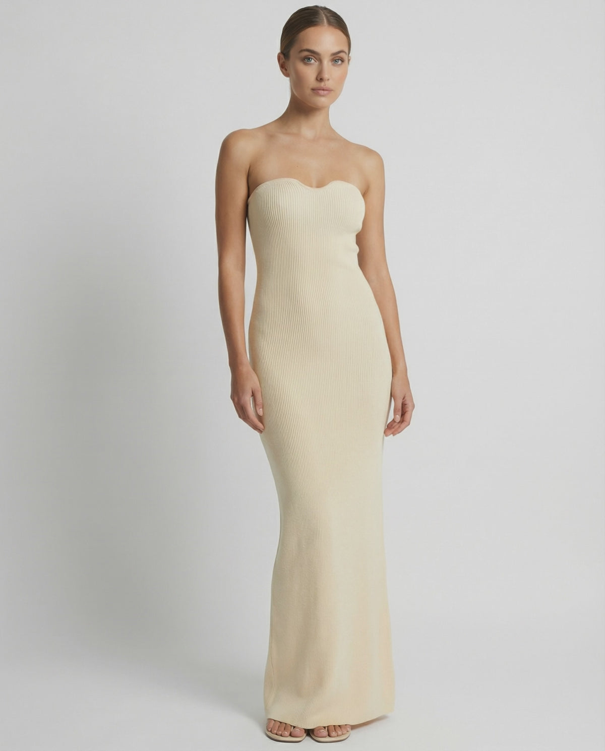 Aurora Maxi Dress by Lauven - Strapless slim fit ankle-length dress in a soft blend fabric.