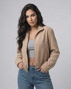Sienna Slim Jacket by Lauven – Women’s fitted zip-up jacket for casual and everyday style.