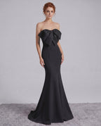 Rosabelle Maxi Dress by Lauven — polyester spandex sleeveless off-the-shoulder mermaid maxi dress