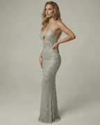 Selene Maxi Dress by Lauven featuring a glittering sequin sheath design, perfect for evening and formal events.
